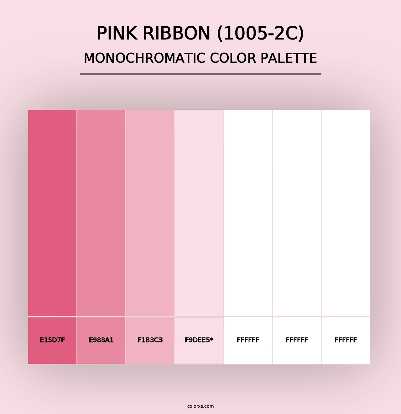 Pink Ribbon (1005-2C) - Monochromatic Color Palette