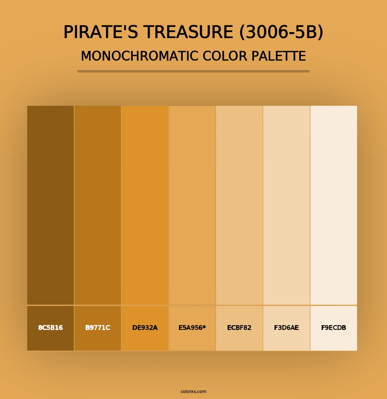 Pirate's Treasure (3006-5B) - Monochromatic Color Palette