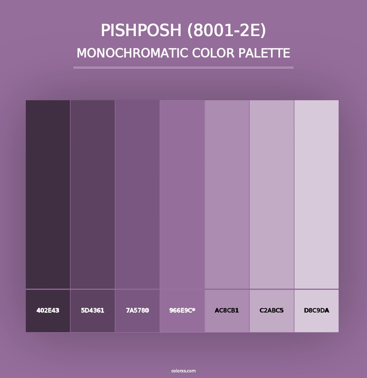 Pishposh (8001-2E) - Monochromatic Color Palette