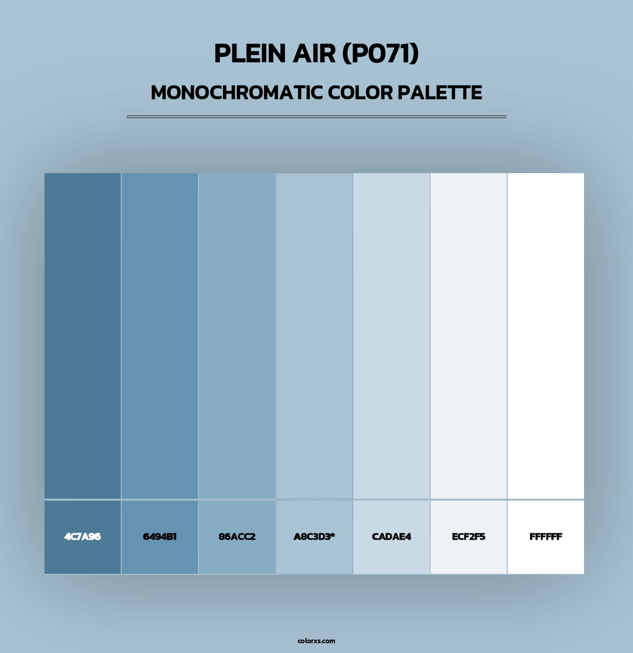 Plein Air (P071) - Monochromatic Color Palette