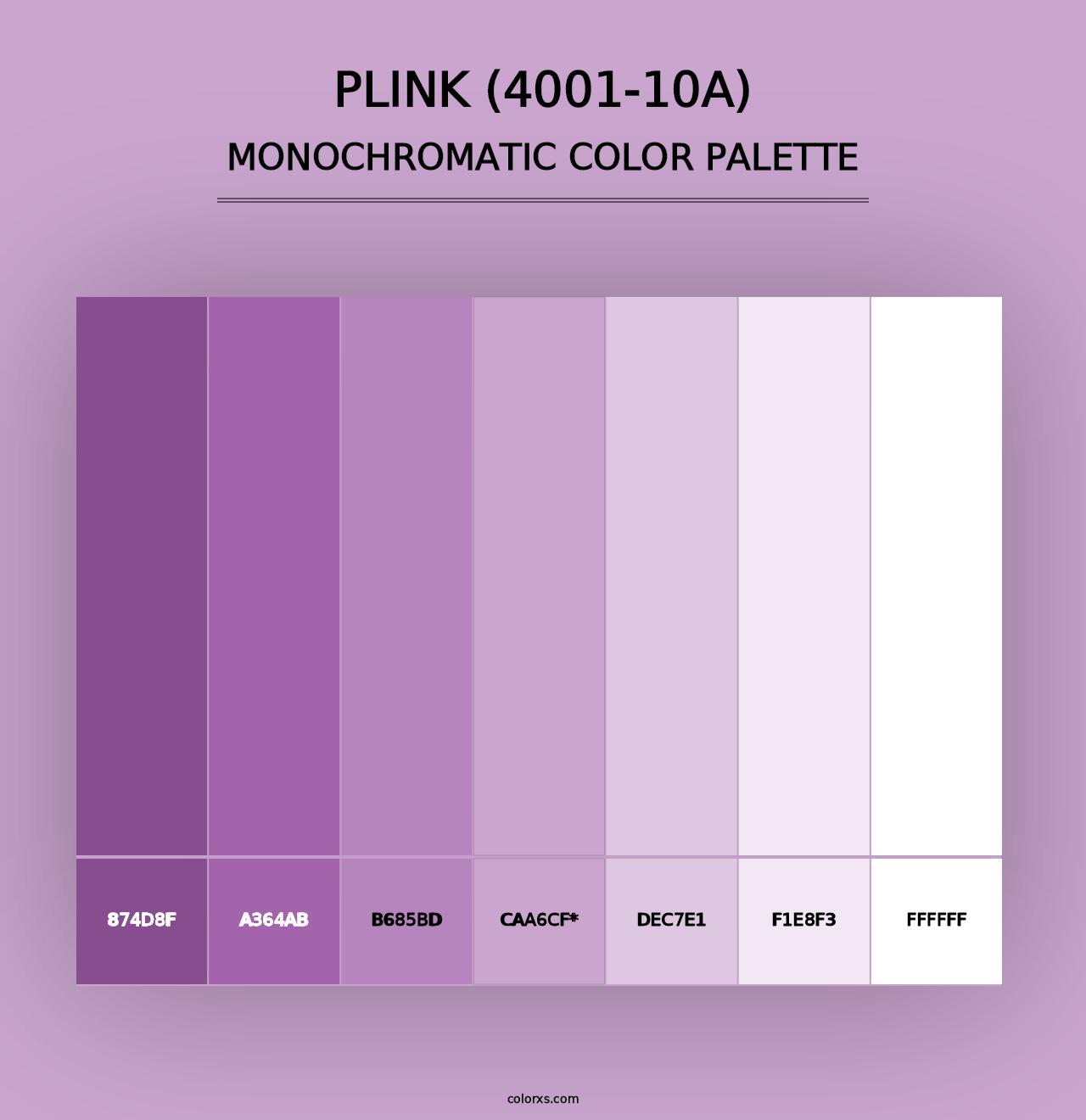 Plink (4001-10A) - Monochromatic Color Palette