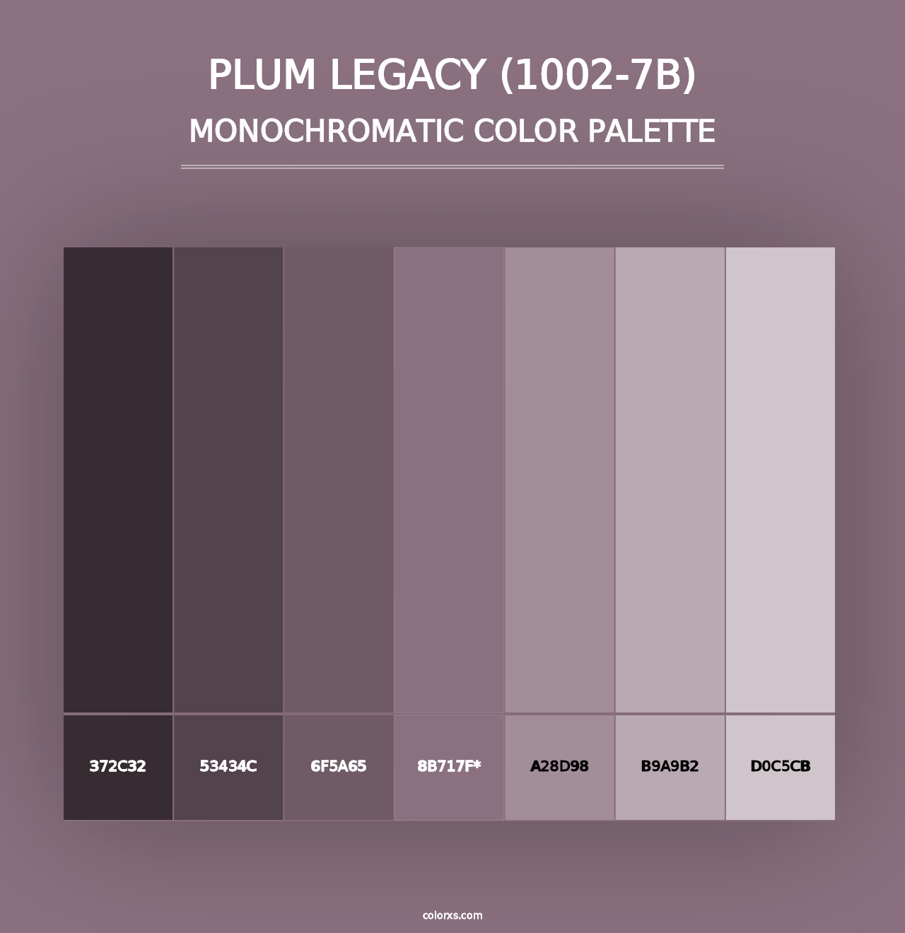 Plum Legacy (1002-7B) - Monochromatic Color Palette