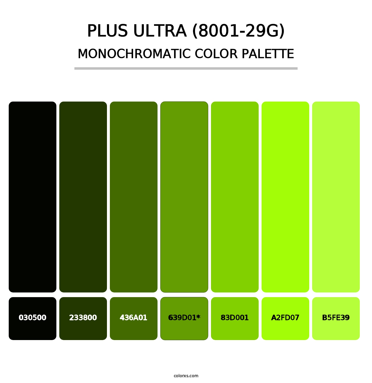 Plus Ultra (8001-29G) - Monochromatic Color Palette