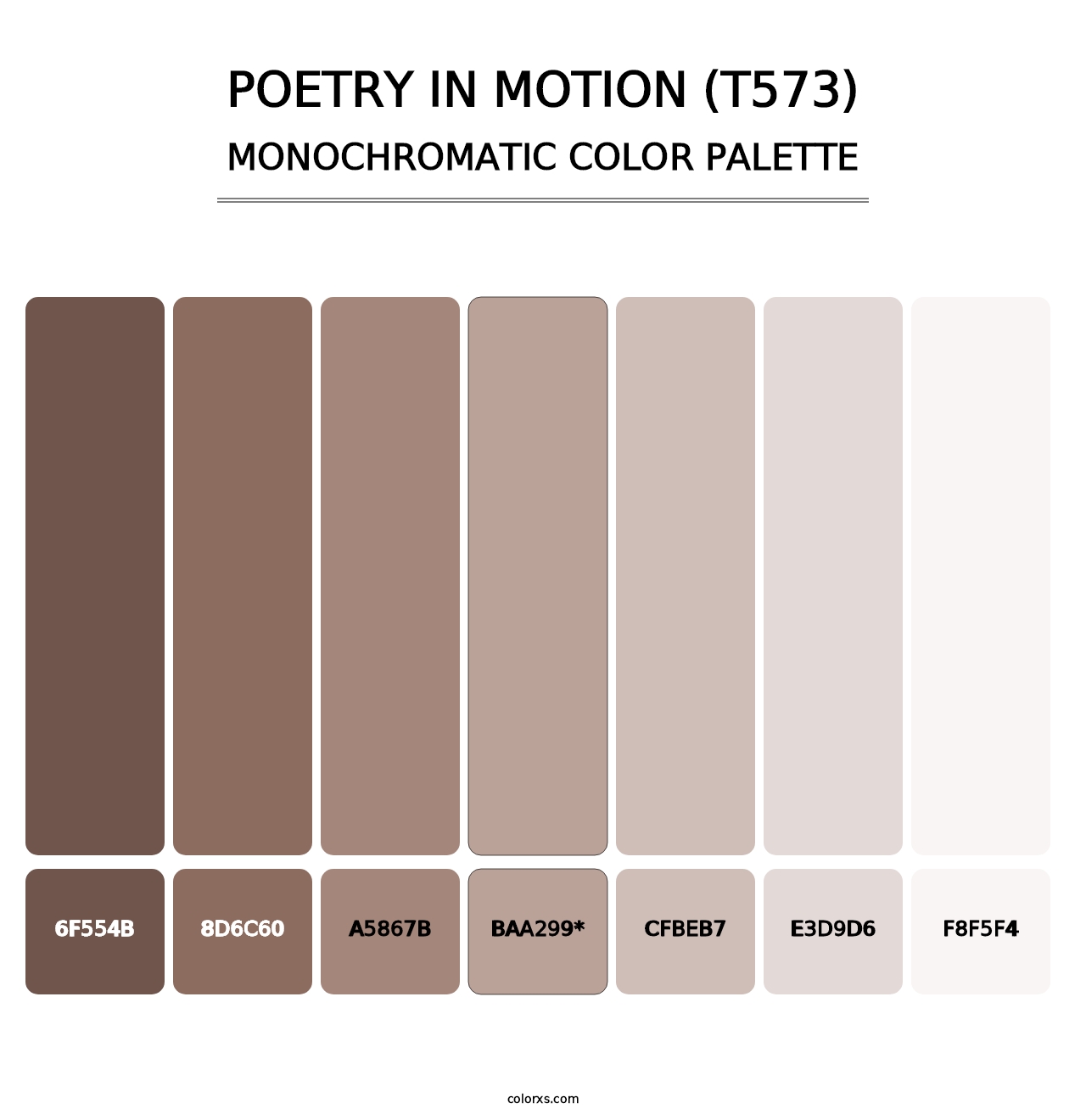 Poetry in Motion (T573) - Monochromatic Color Palette