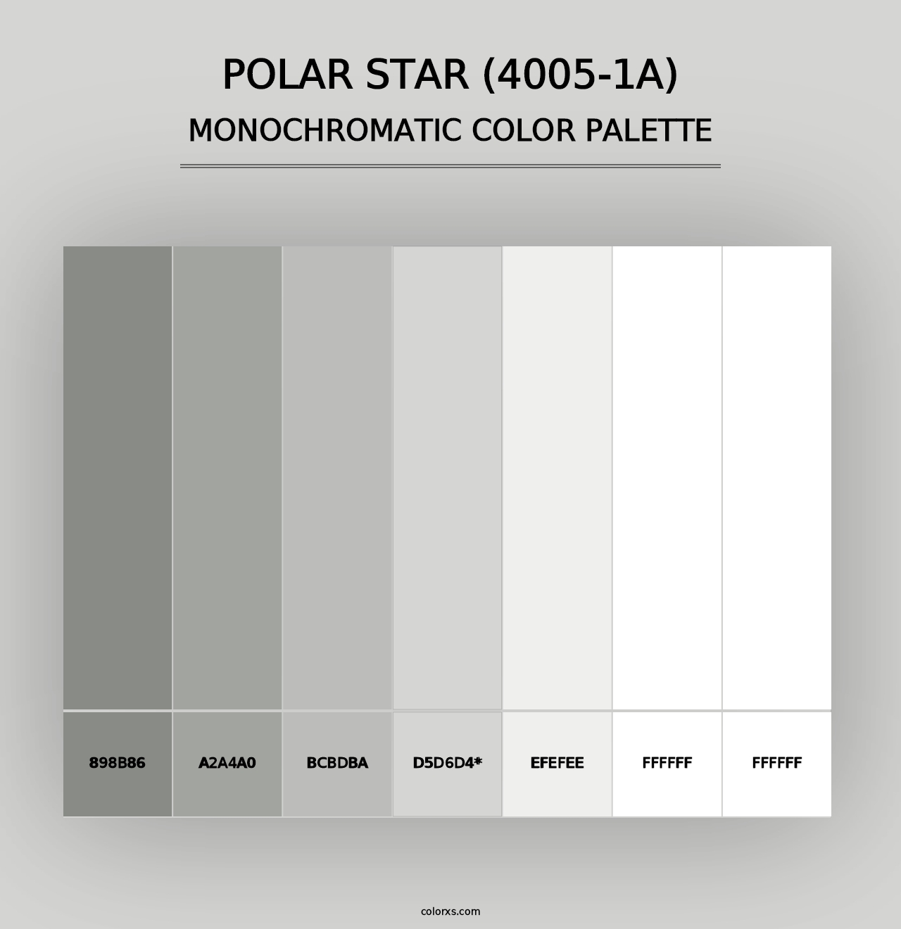 Polar Star (4005-1A) - Monochromatic Color Palette