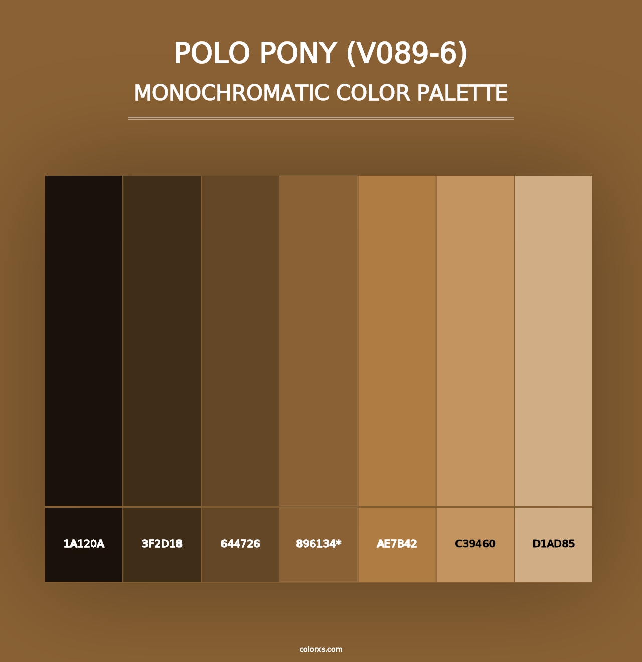 Polo Pony (V089-6) - Monochromatic Color Palette