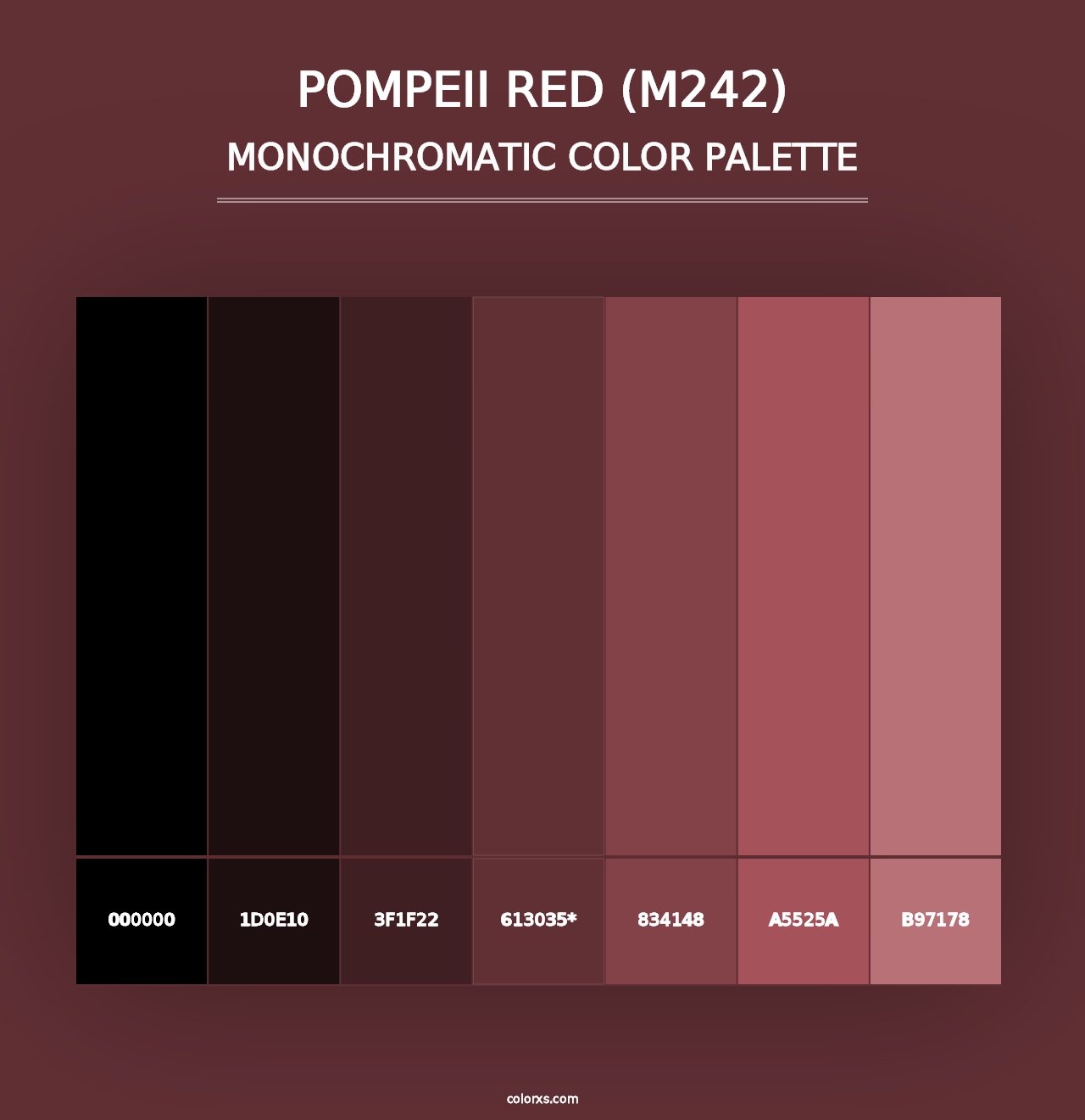 Pompeii Red (M242) - Monochromatic Color Palette