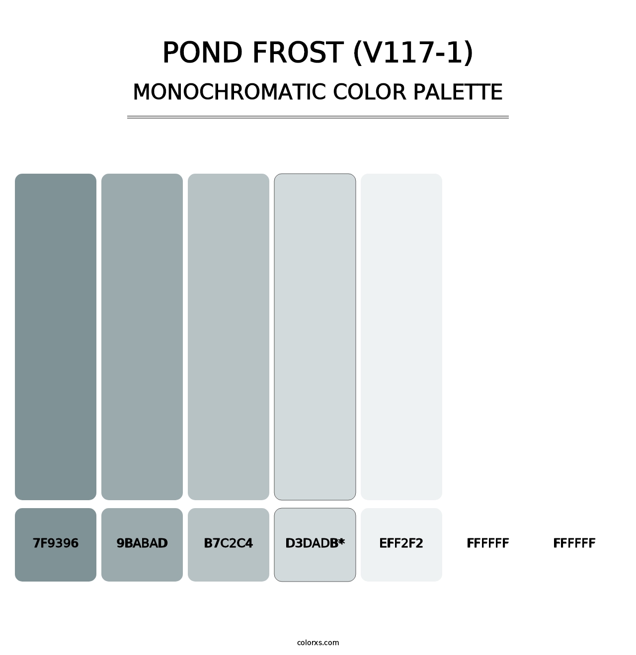 Pond Frost (V117-1) - Monochromatic Color Palette