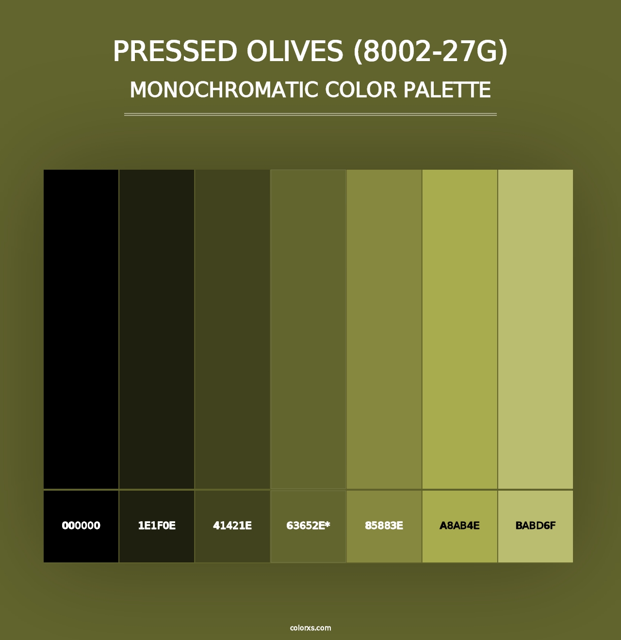 Pressed Olives (8002-27G) - Monochromatic Color Palette