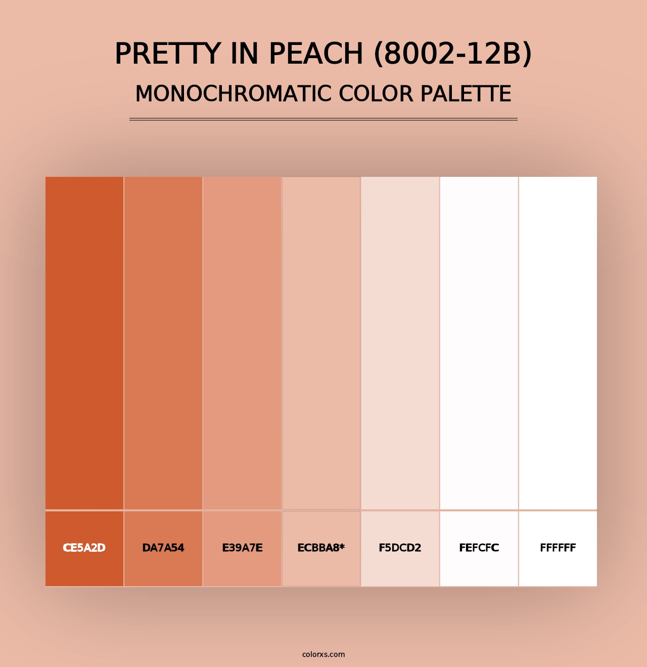 Pretty in Peach (8002-12B) - Monochromatic Color Palette