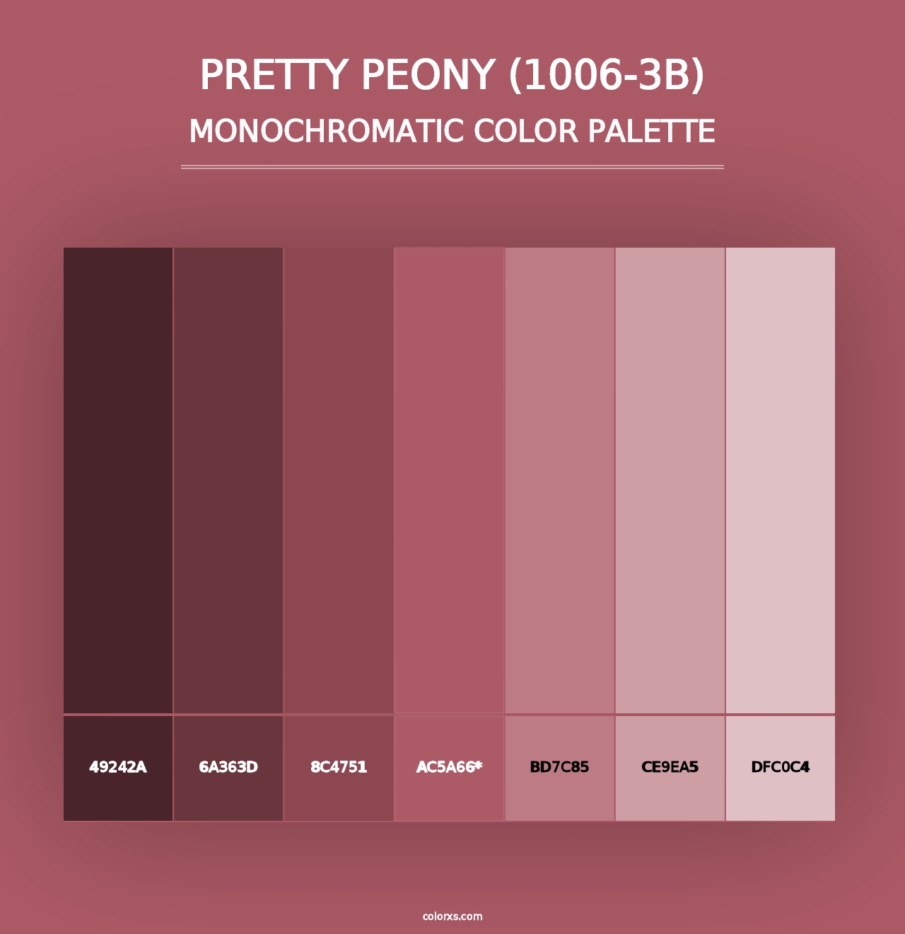 Pretty Peony (1006-3B) - Monochromatic Color Palette