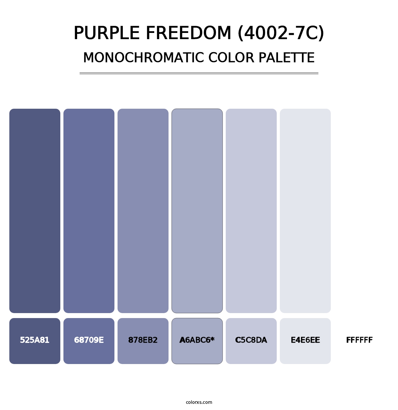 Purple Freedom (4002-7C) - Monochromatic Color Palette