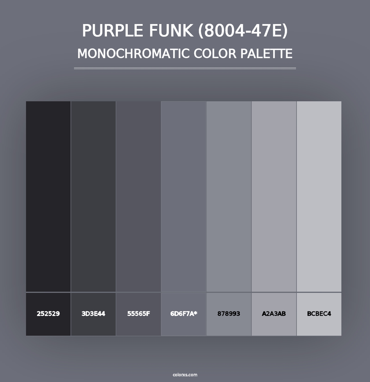 Purple Funk (8004-47E) - Monochromatic Color Palette