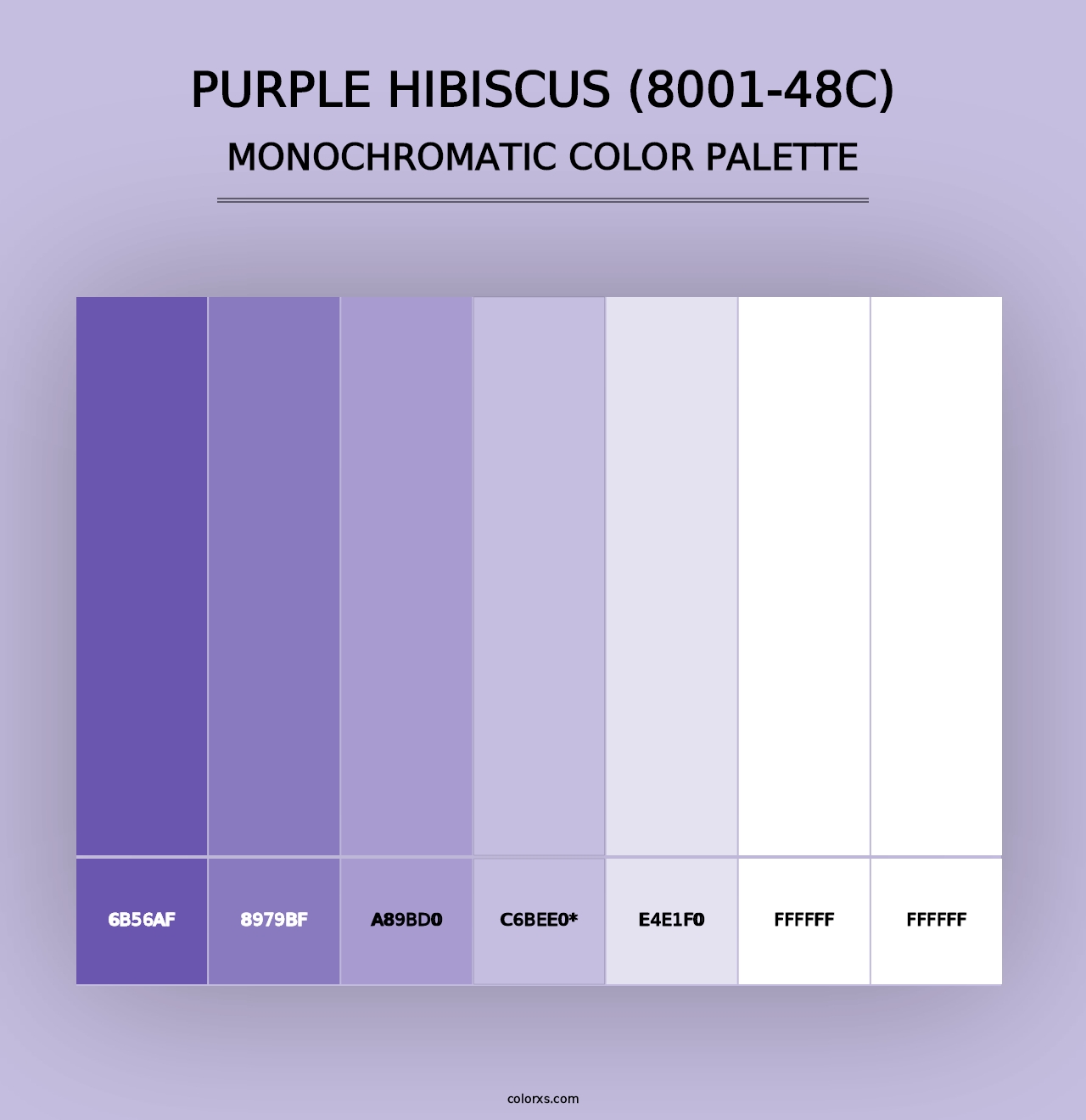 Purple Hibiscus (8001-48C) - Monochromatic Color Palette