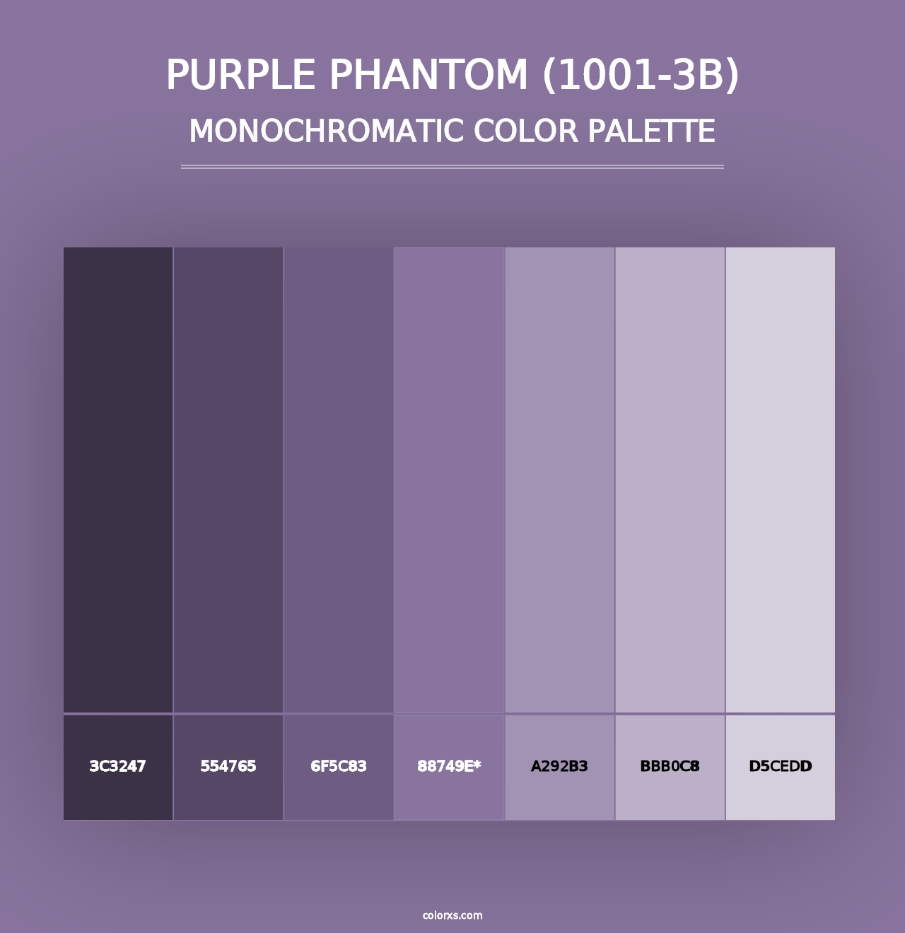 Purple Phantom (1001-3B) - Monochromatic Color Palette