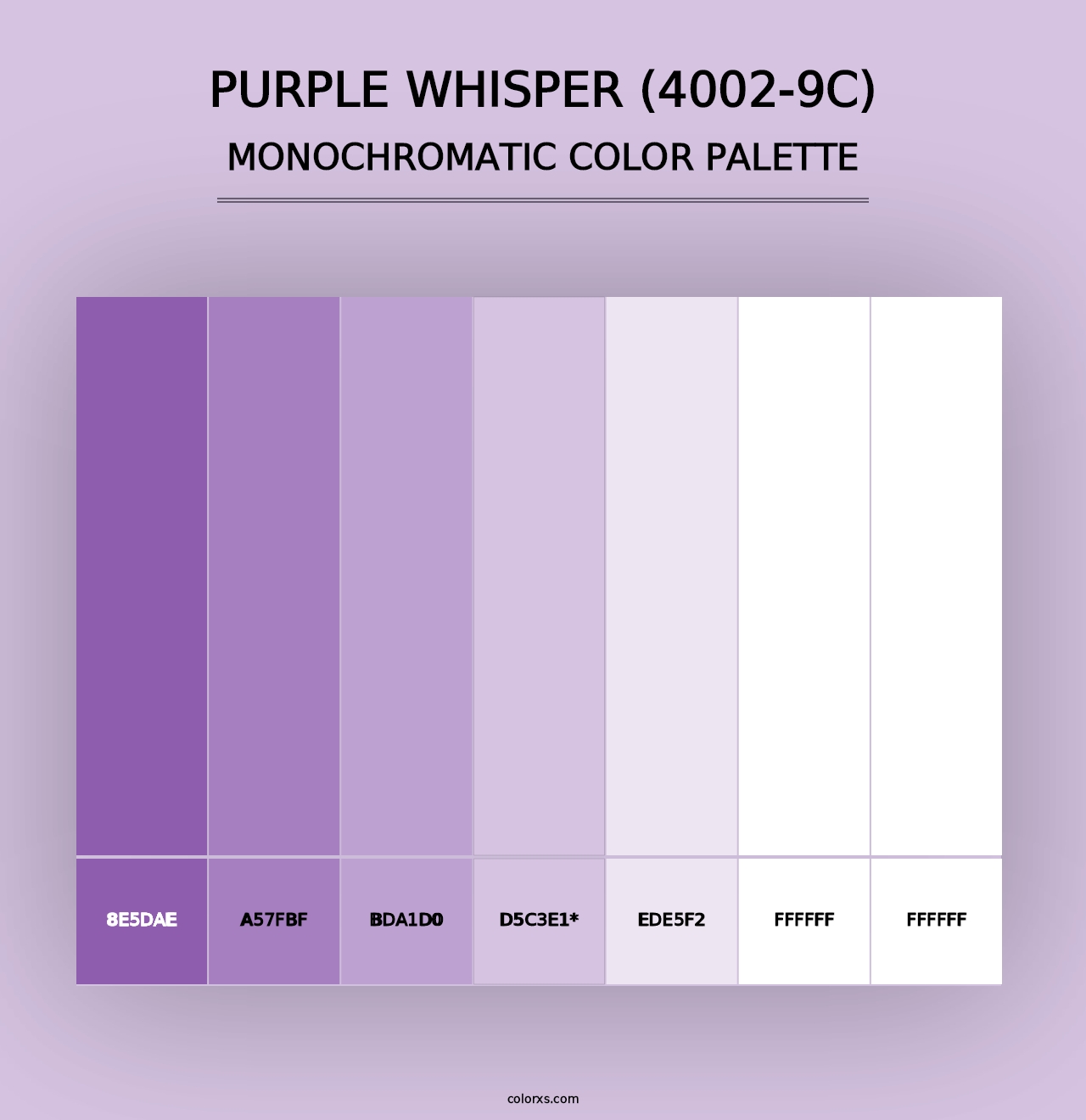 Purple Whisper (4002-9C) - Monochromatic Color Palette