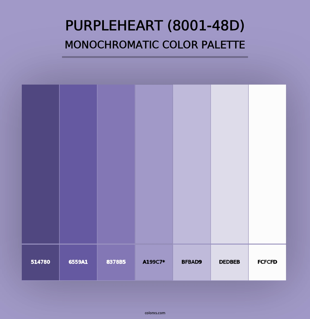 Purpleheart (8001-48D) - Monochromatic Color Palette