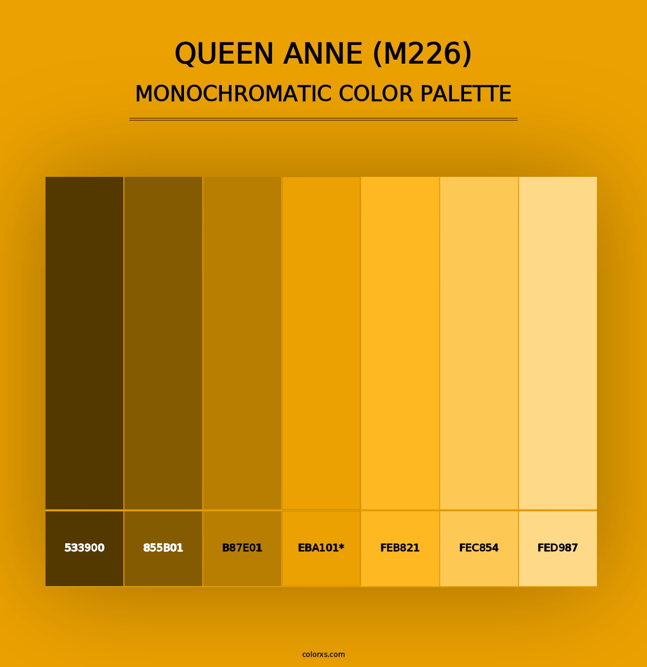 Queen Anne (M226) - Monochromatic Color Palette