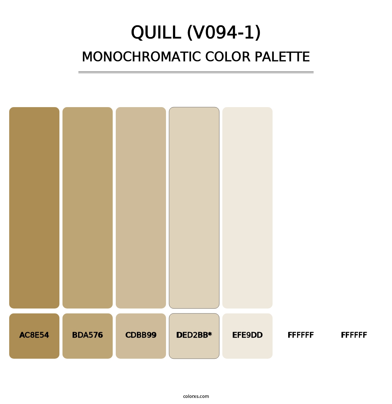 Quill (V094-1) - Monochromatic Color Palette