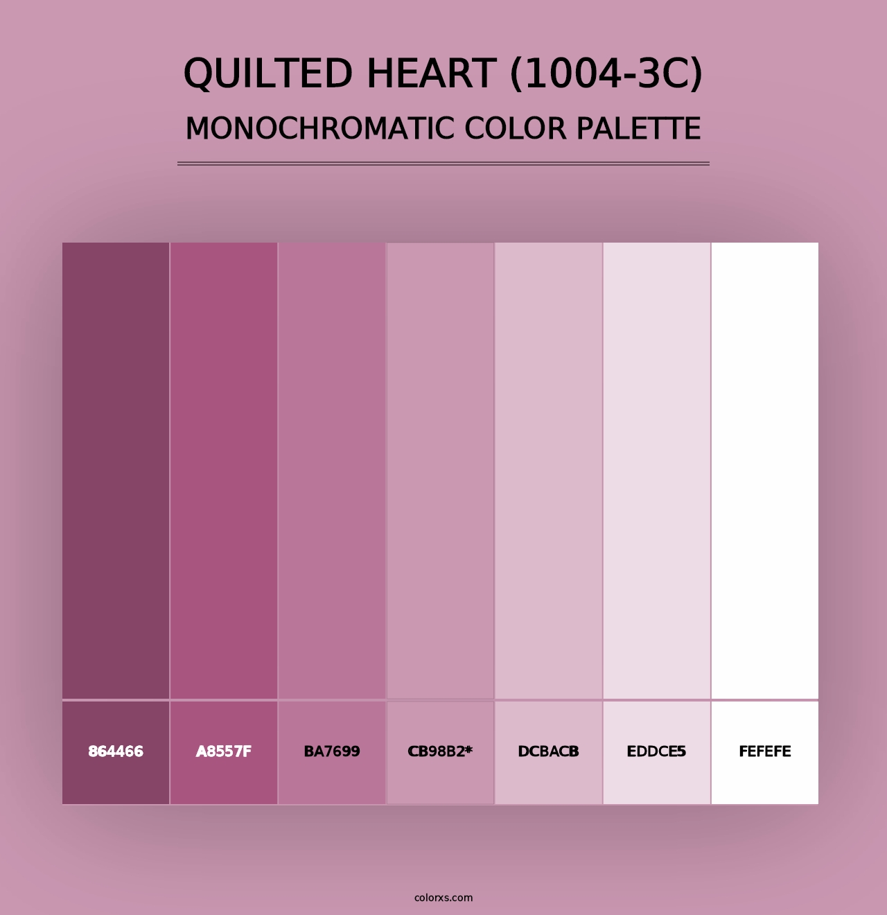 Quilted Heart (1004-3C) - Monochromatic Color Palette