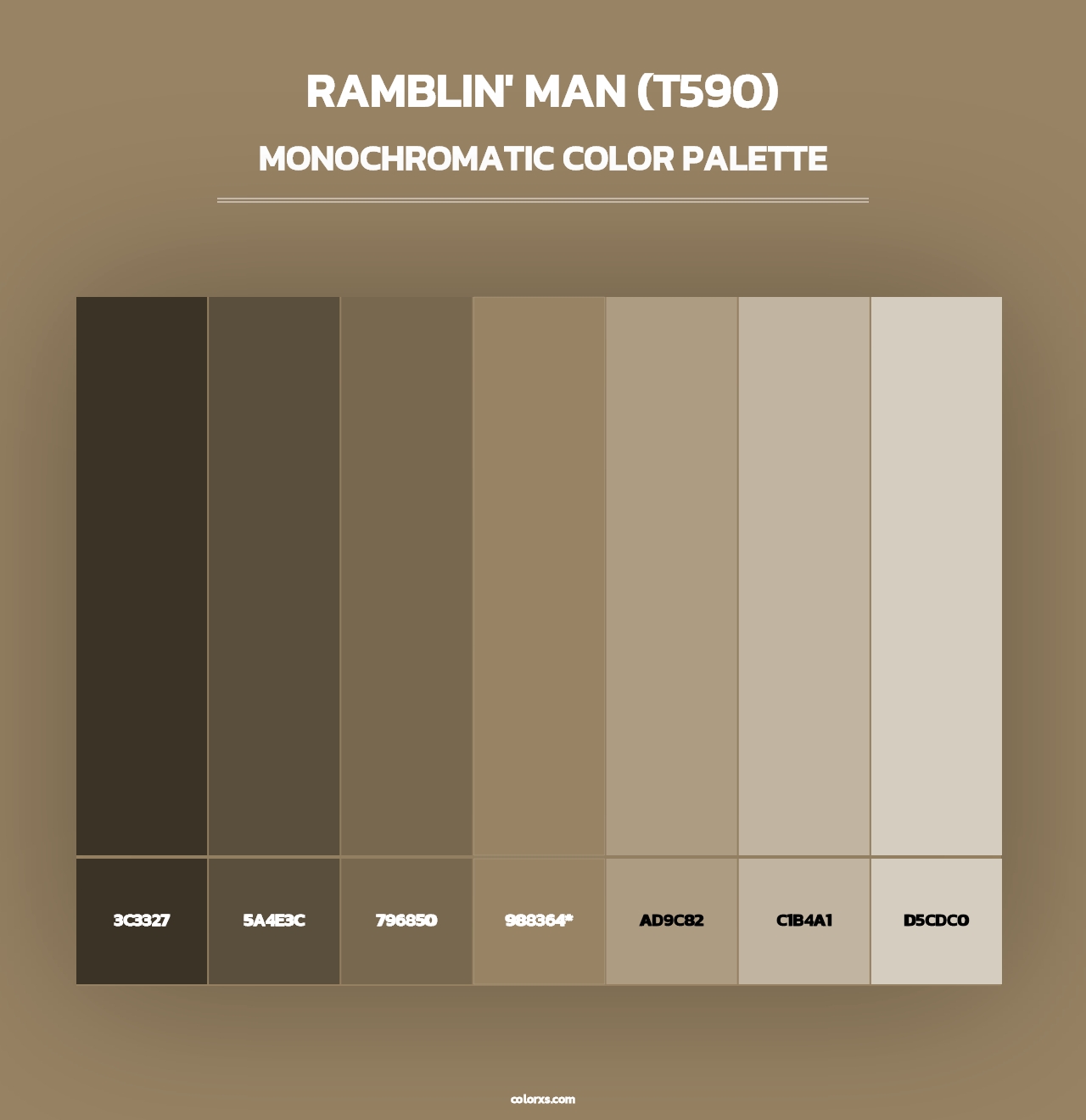 Ramblin' Man (T590) - Monochromatic Color Palette