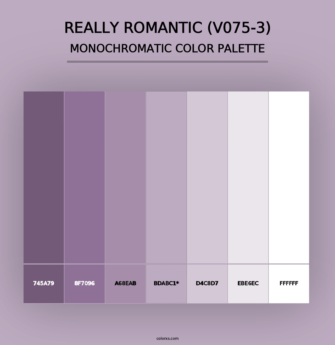 Really Romantic (V075-3) - Monochromatic Color Palette