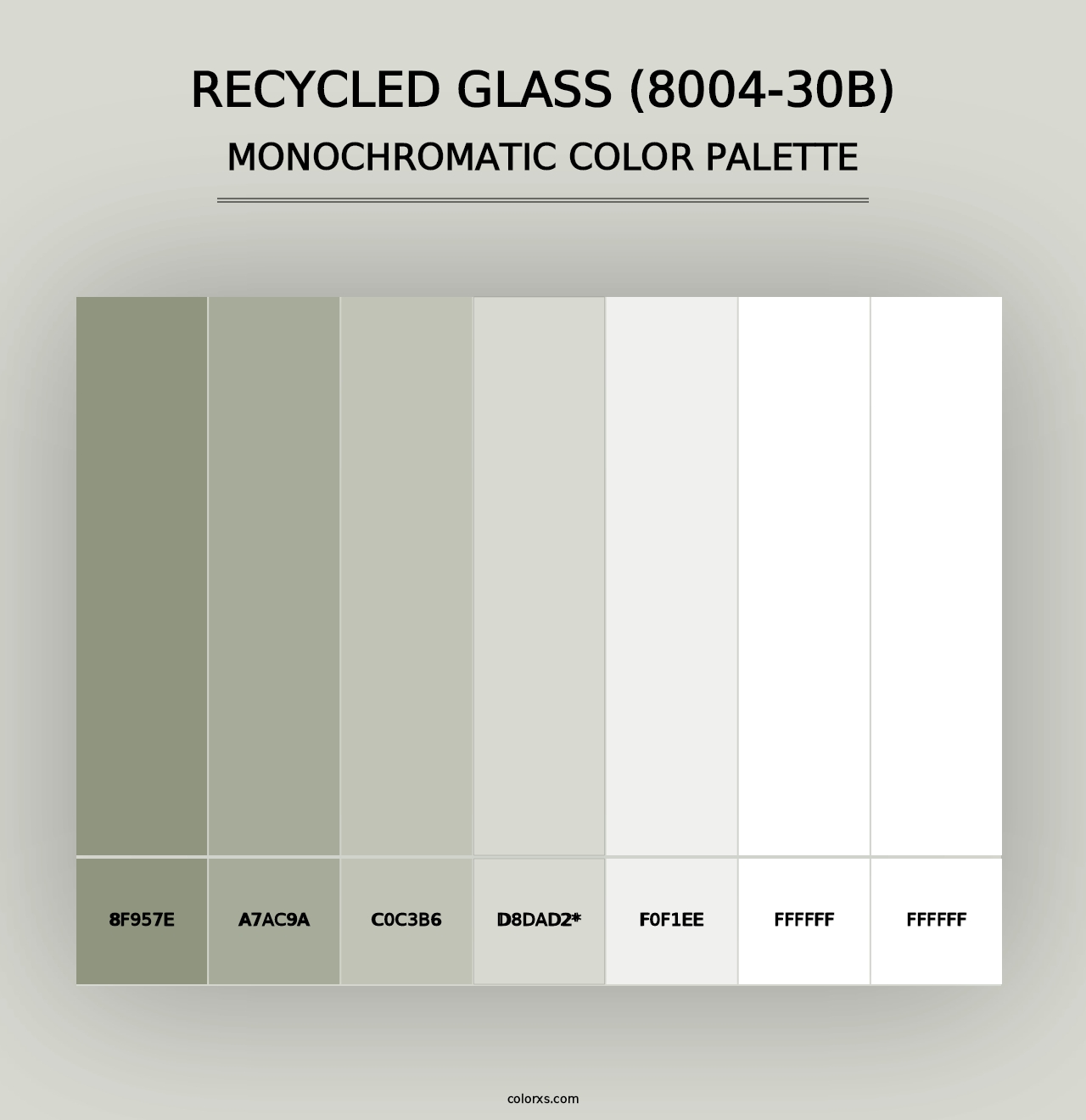 Recycled Glass (8004-30B) - Monochromatic Color Palette