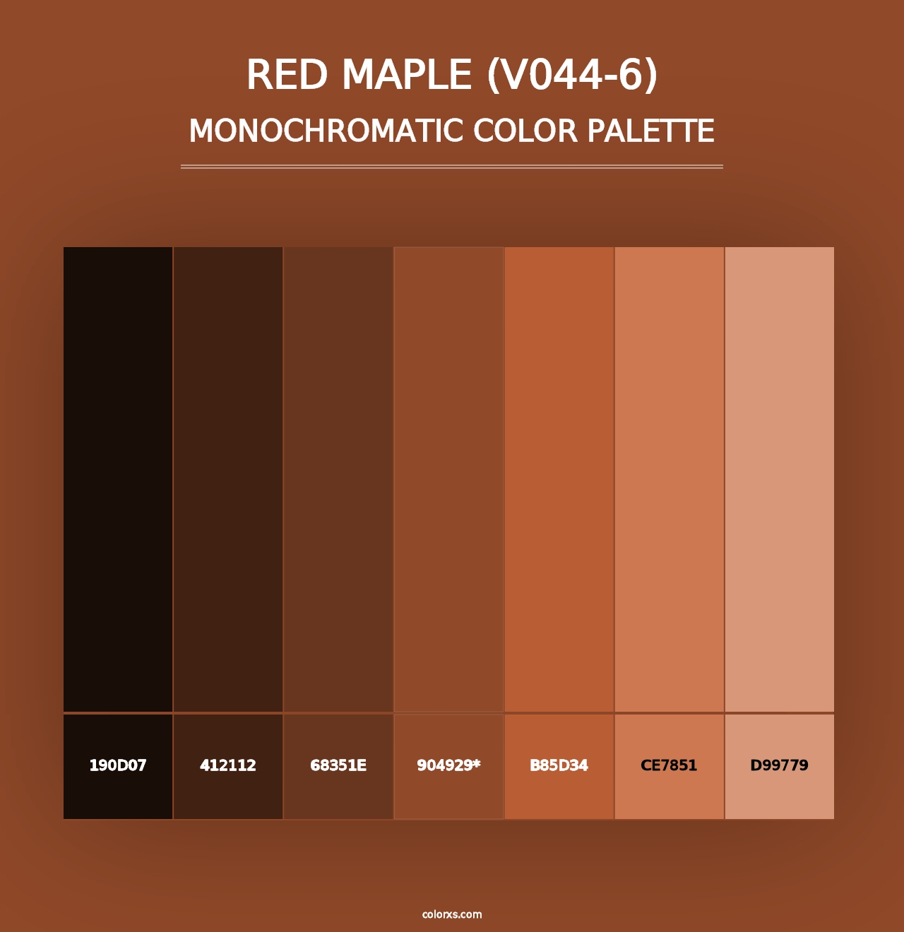 Red Maple (V044-6) - Monochromatic Color Palette