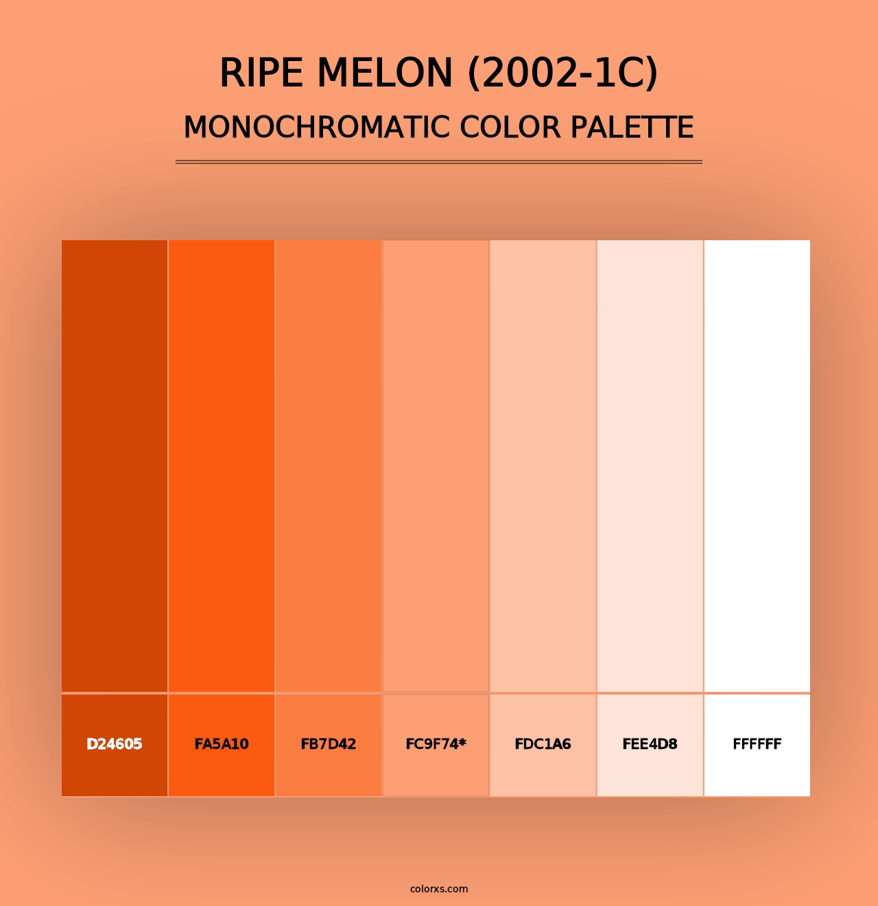 Ripe Melon (2002-1C) - Monochromatic Color Palette