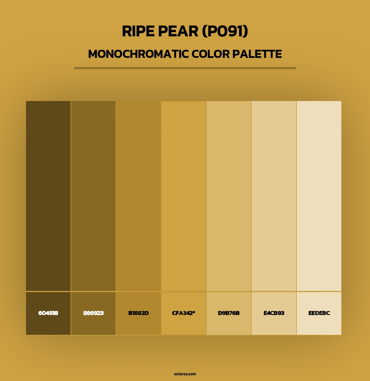 Ripe Pear (P091) - Monochromatic Color Palette