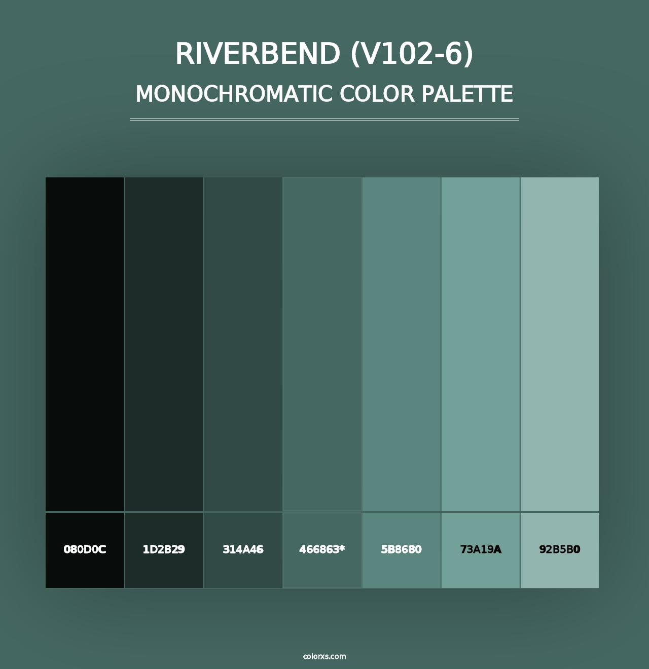 Riverbend (V102-6) - Monochromatic Color Palette