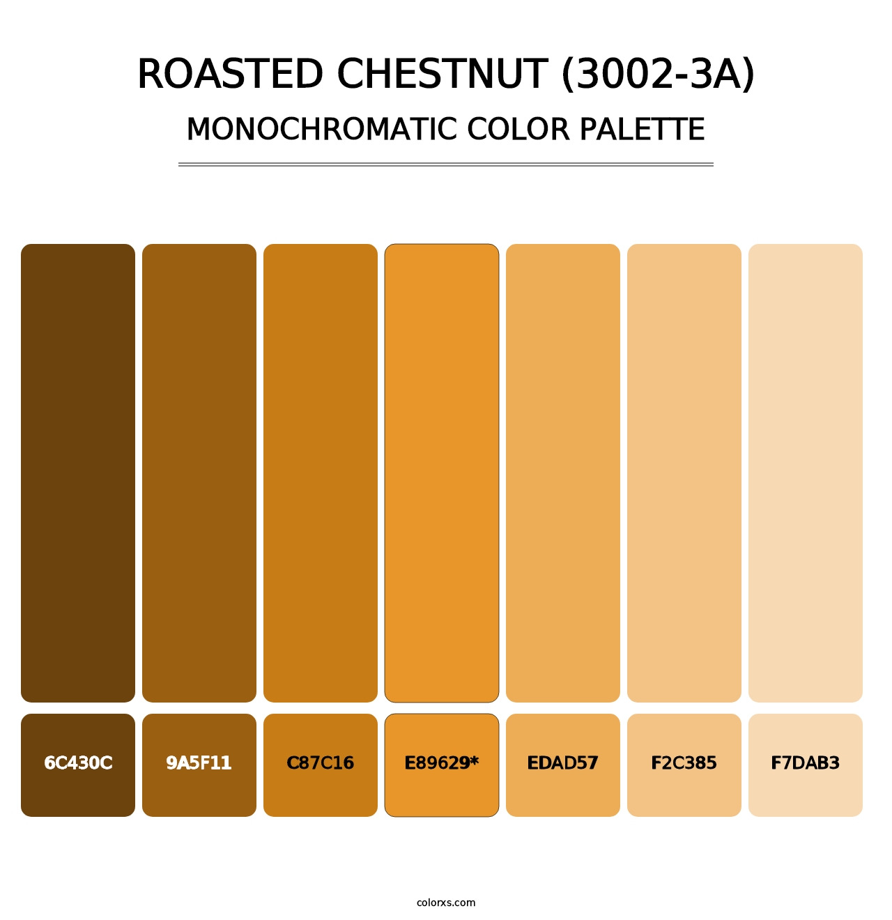 Roasted Chestnut (3002-3A) - Monochromatic Color Palette