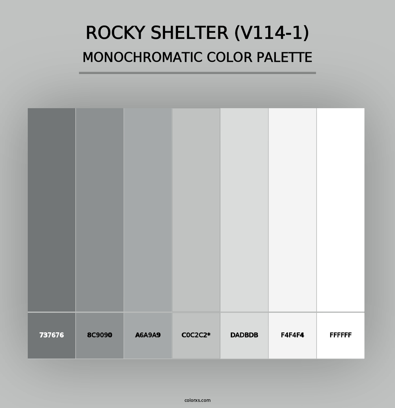 Rocky Shelter (V114-1) - Monochromatic Color Palette