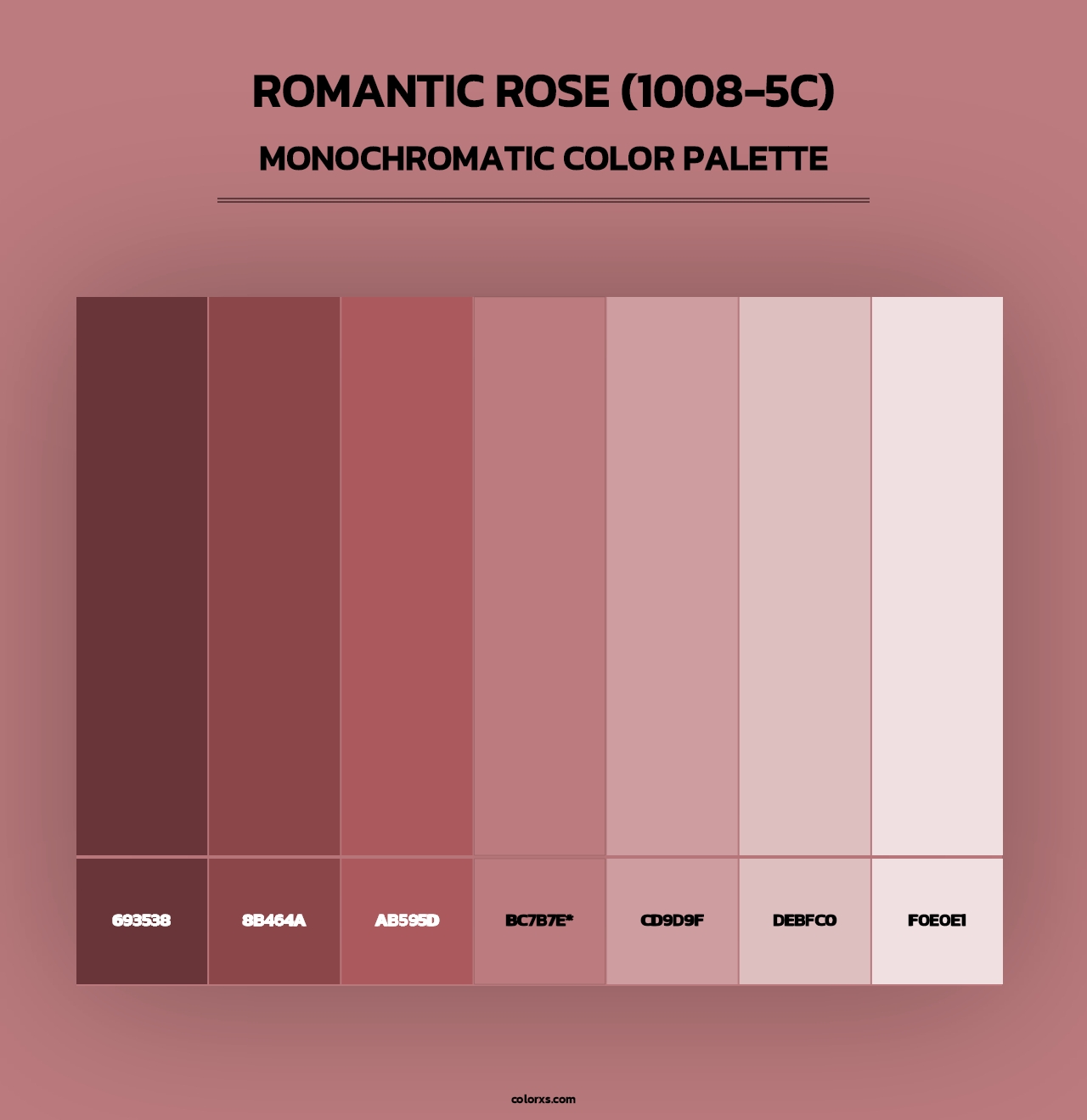 Romantic Rose (1008-5C) - Monochromatic Color Palette