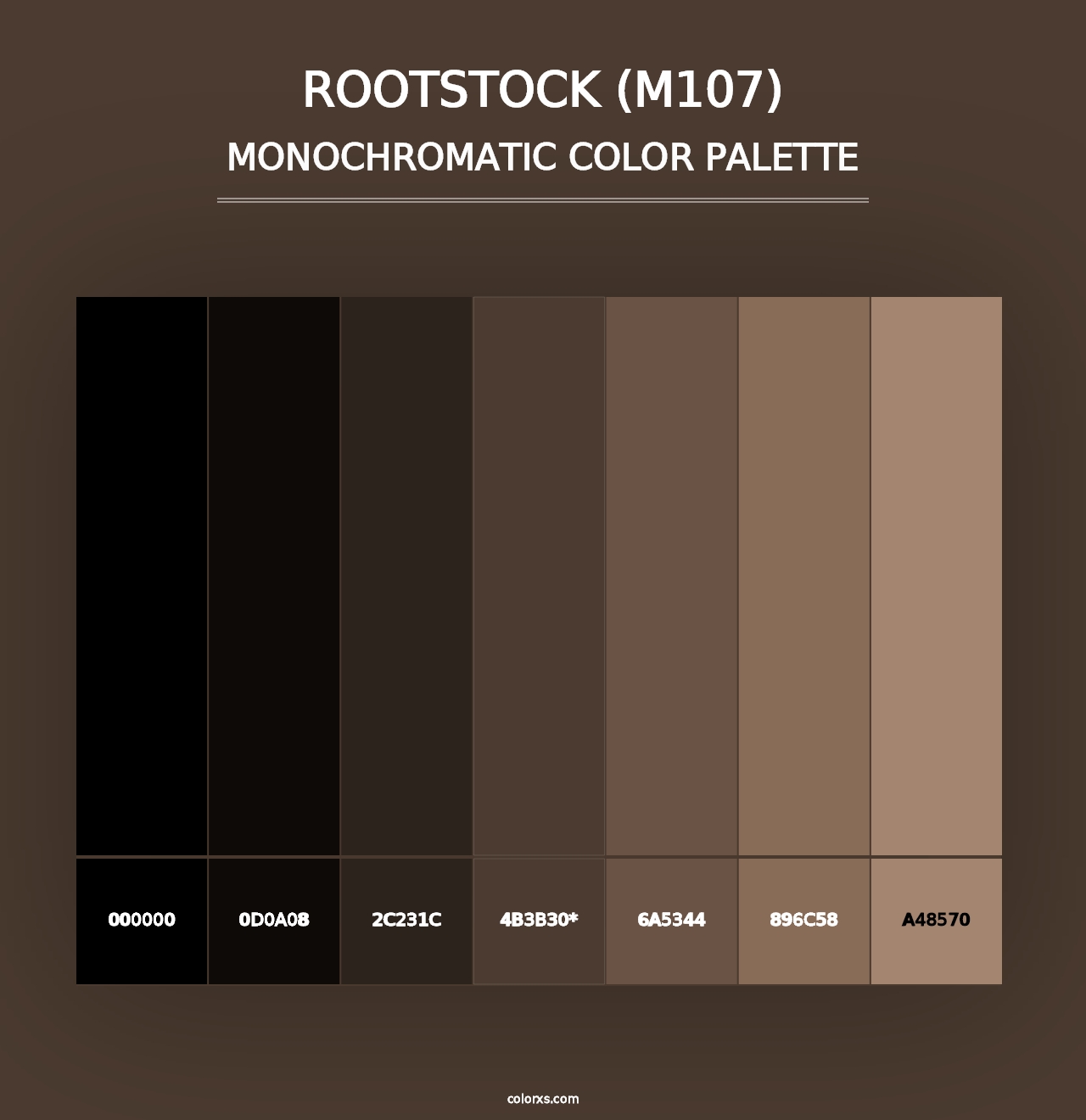 Rootstock (M107) - Monochromatic Color Palette