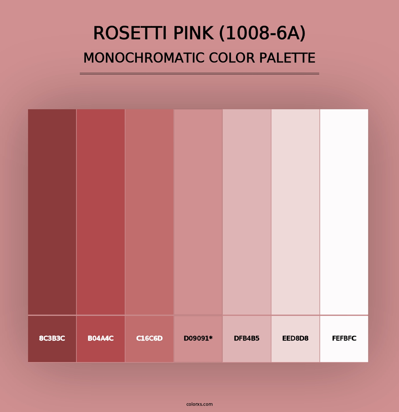 Rosetti Pink (1008-6A) - Monochromatic Color Palette