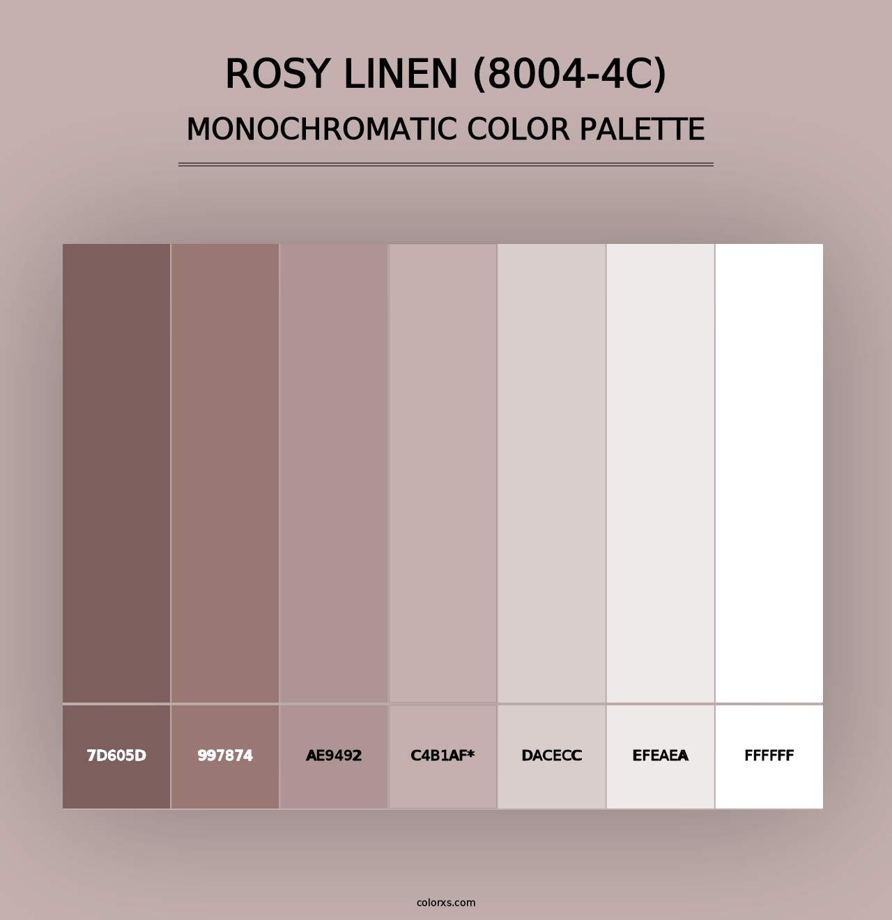 Rosy Linen (8004-4C) - Monochromatic Color Palette