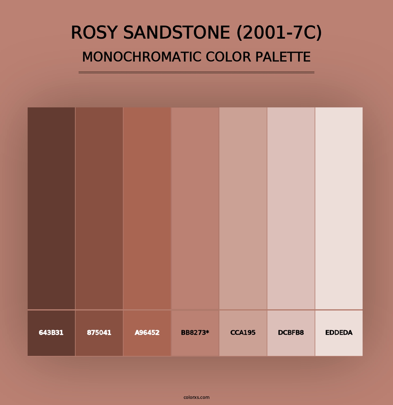 Rosy Sandstone (2001-7C) - Monochromatic Color Palette