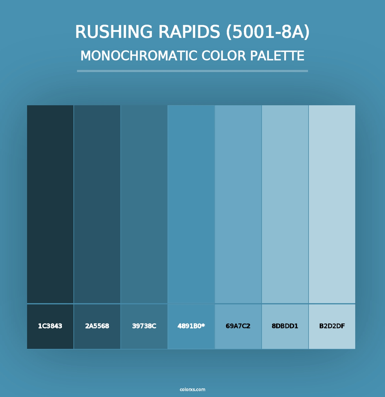 Rushing Rapids (5001-8A) - Monochromatic Color Palette