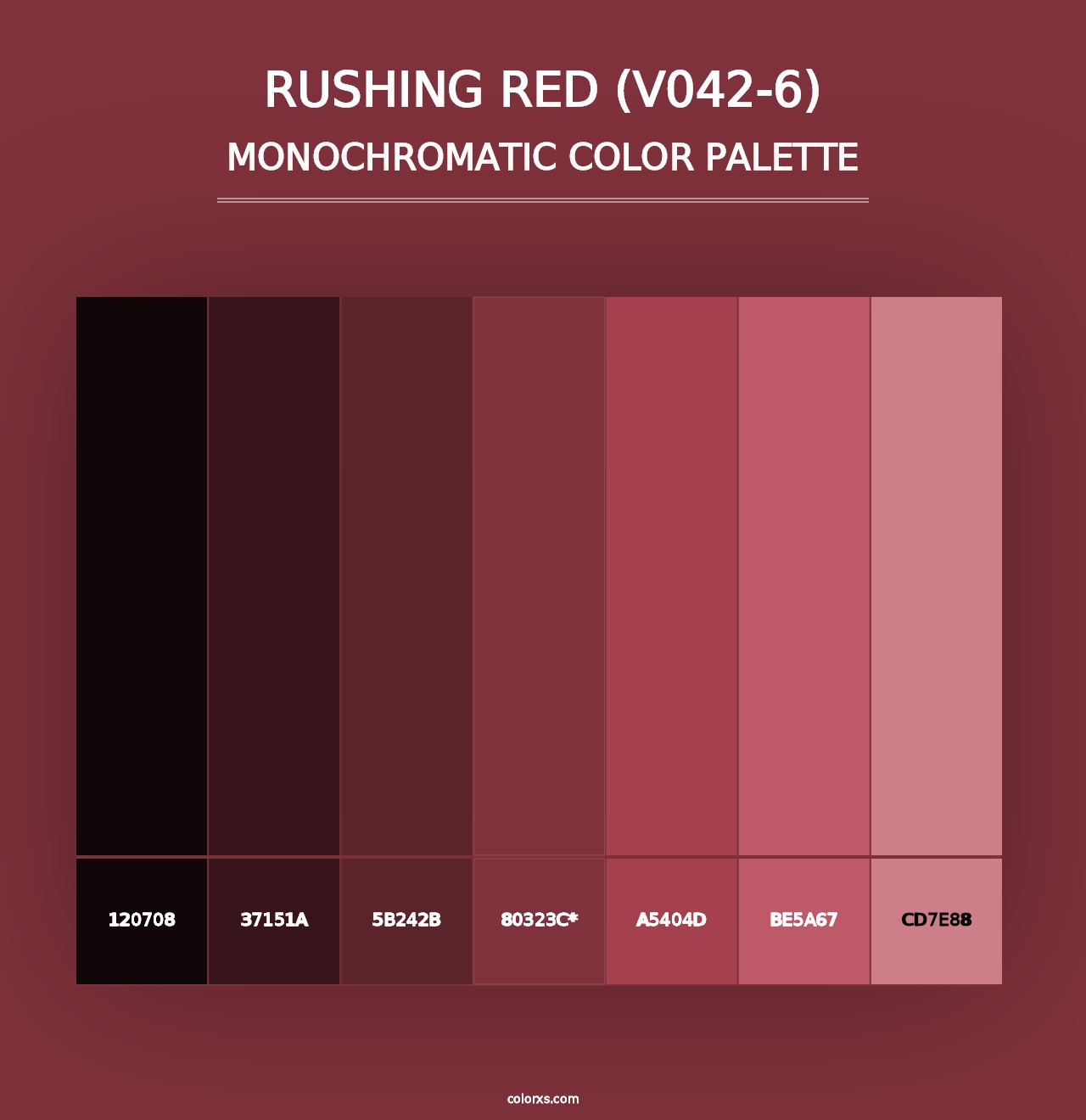 Rushing Red (V042-6) - Monochromatic Color Palette