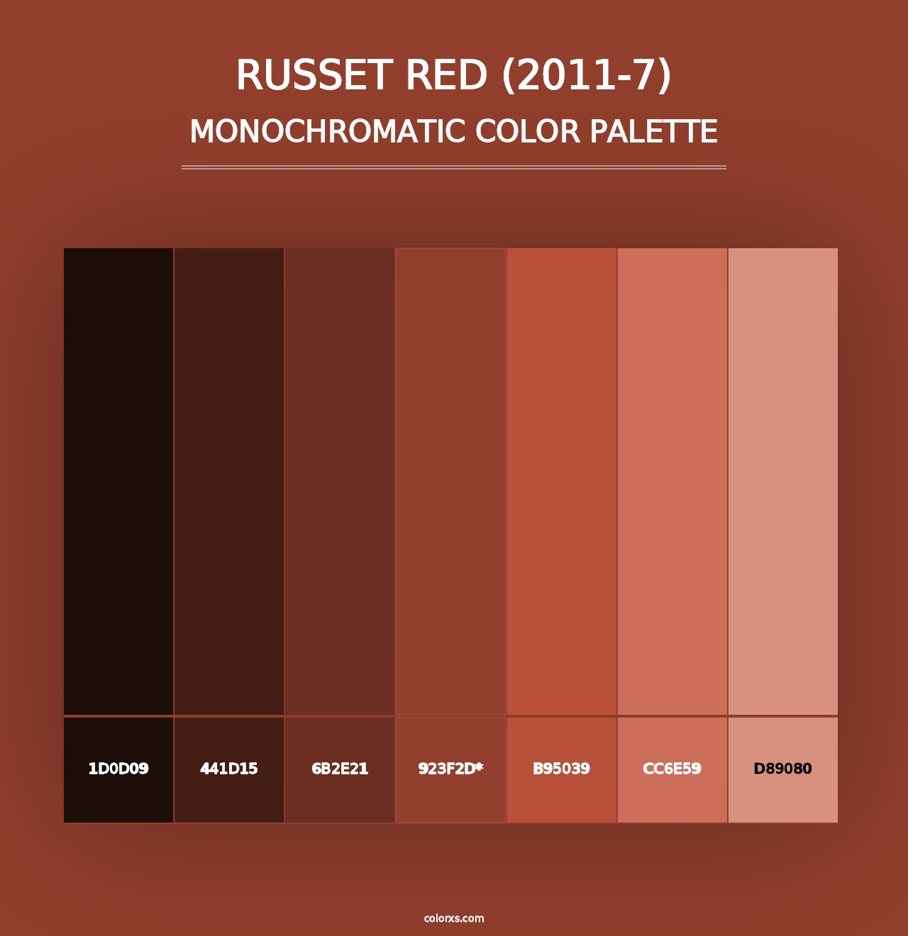 Russet Red (2011-7) - Monochromatic Color Palette