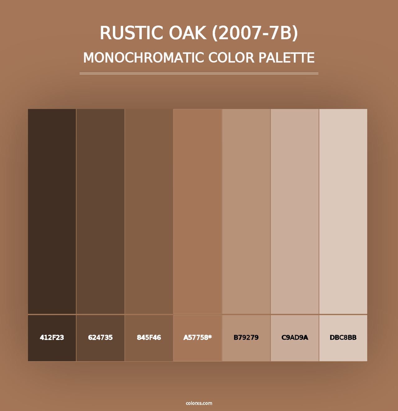 Rustic Oak (2007-7B) - Monochromatic Color Palette