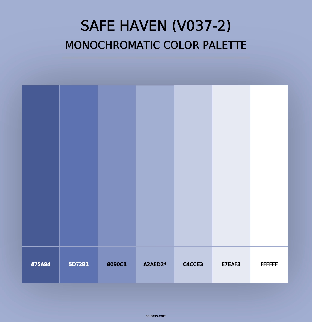 Safe Haven (V037-2) - Monochromatic Color Palette