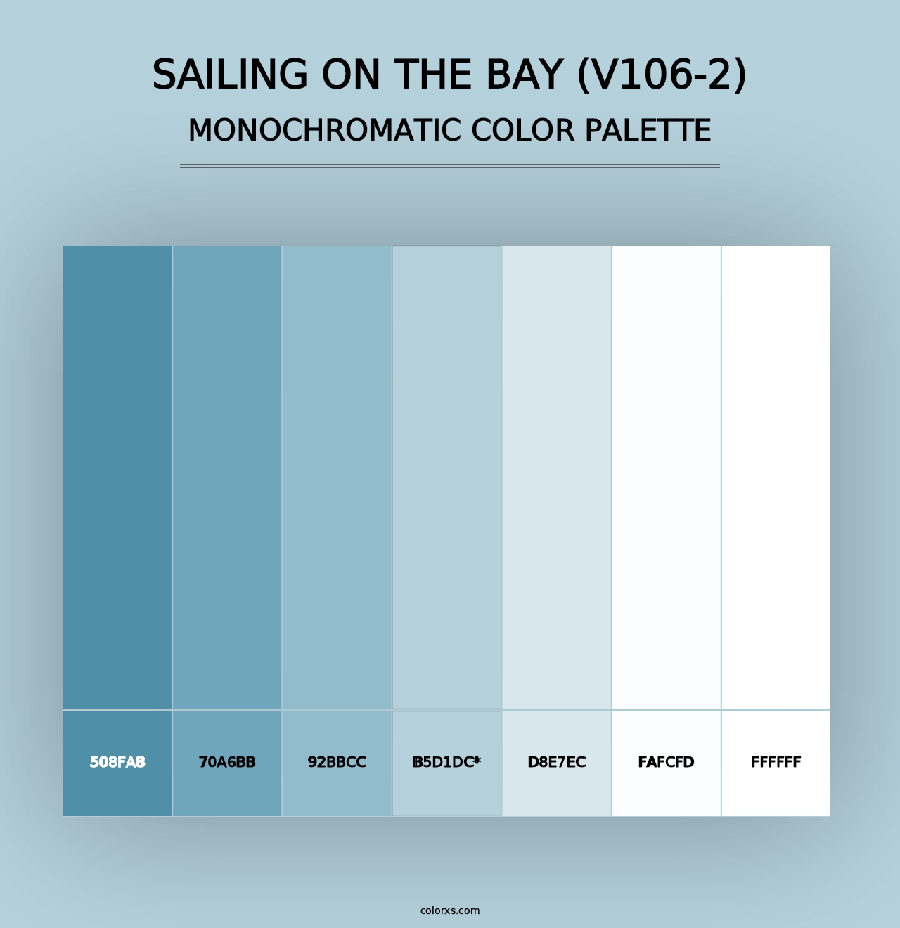 Sailing on the Bay (V106-2) - Monochromatic Color Palette