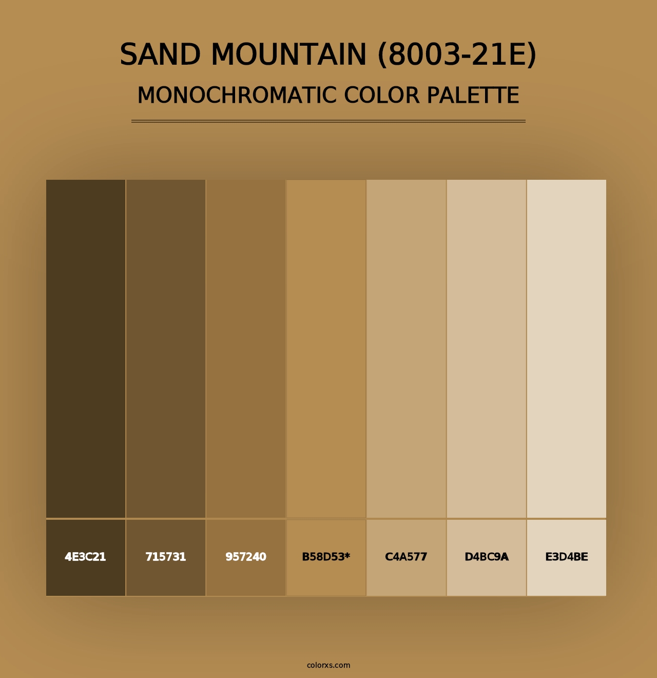 Sand Mountain (8003-21E) - Monochromatic Color Palette