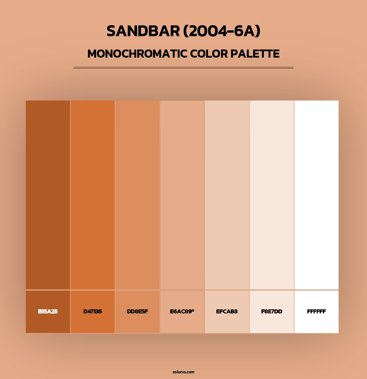 Sandbar (2004-6A) - Monochromatic Color Palette