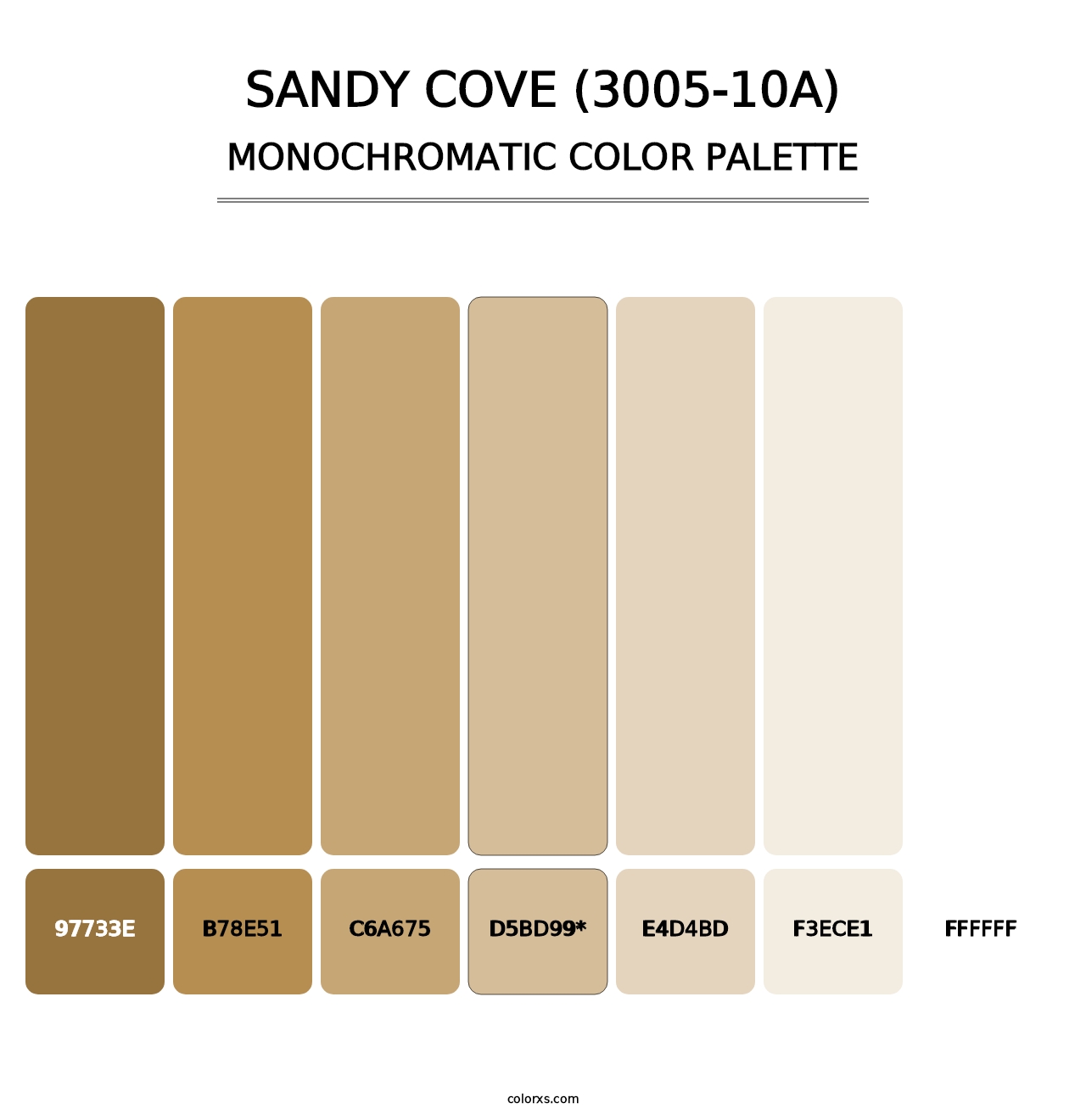 Sandy Cove (3005-10A) - Monochromatic Color Palette