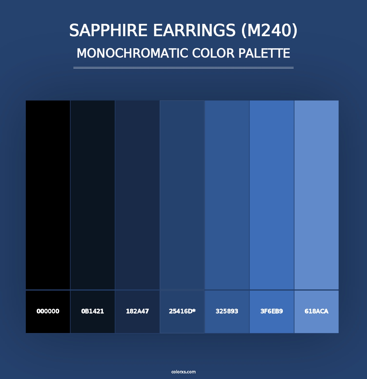 Sapphire Earrings (M240) - Monochromatic Color Palette