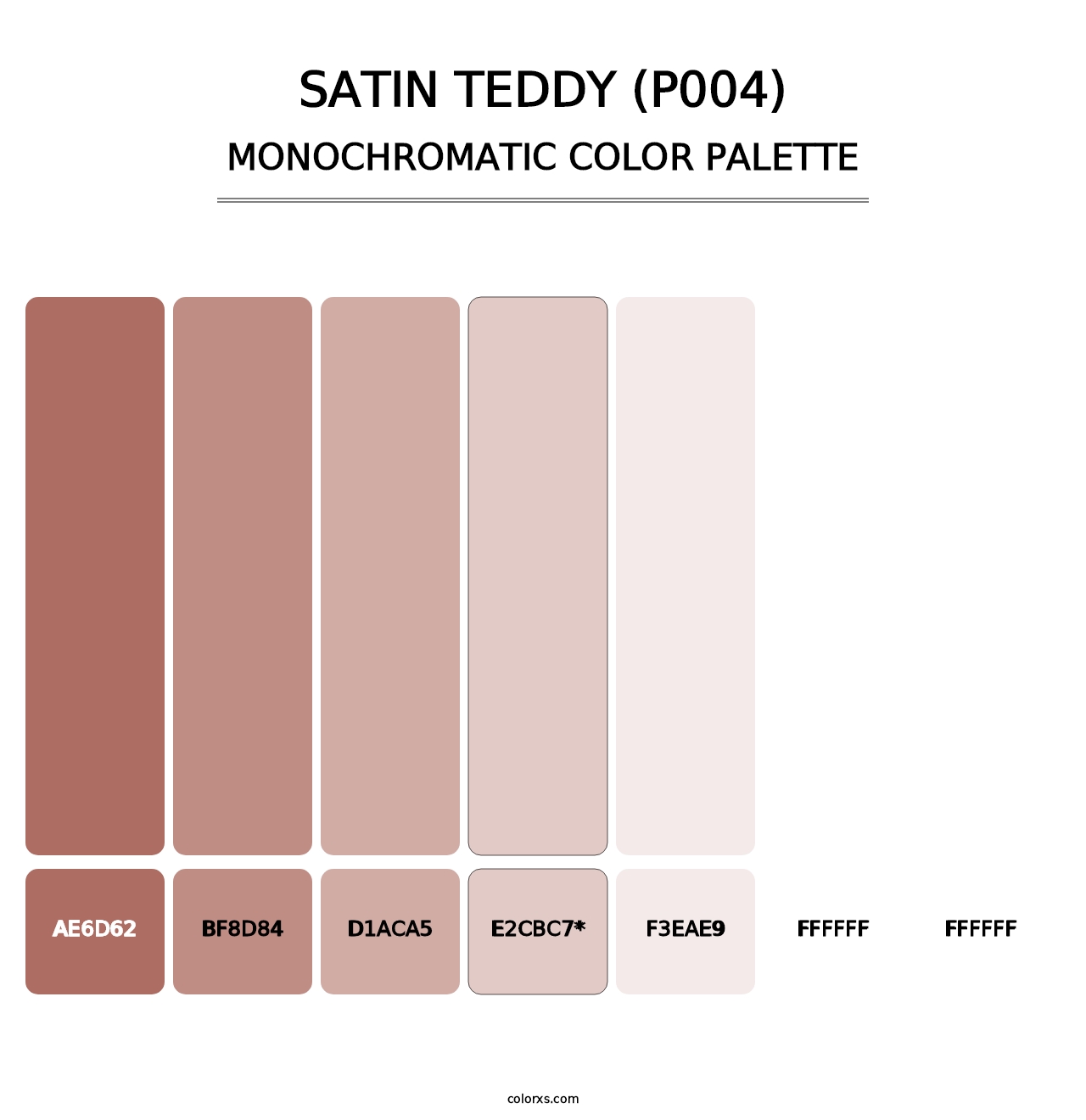 Satin Teddy (P004) - Monochromatic Color Palette