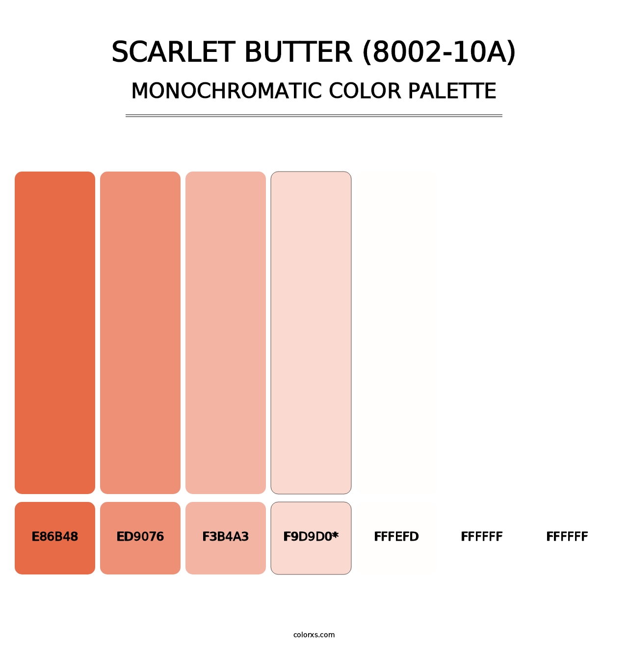 Scarlet Butter (8002-10A) - Monochromatic Color Palette